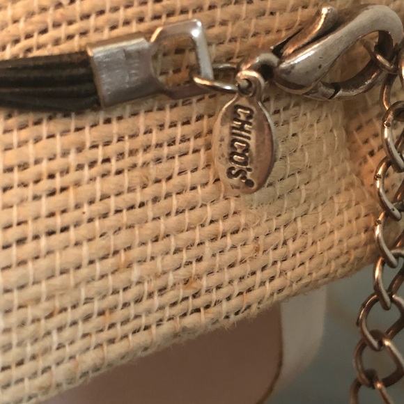 Chico’s Translucent and Faceted Colorful Beads on Black Leather ~ AWESOME - Picture 3 of 4